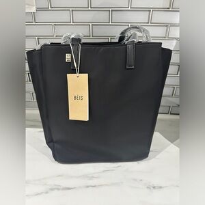BEIS THE COMMUTER TOTE IN BLACK